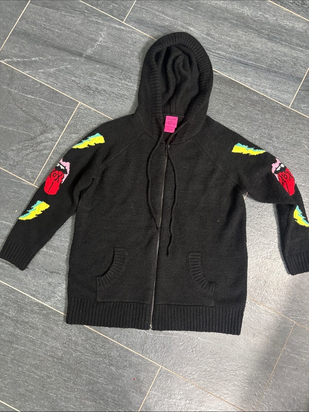 (Torrid 0)Torrid X Betsy Johnson zip up graphic hoodie